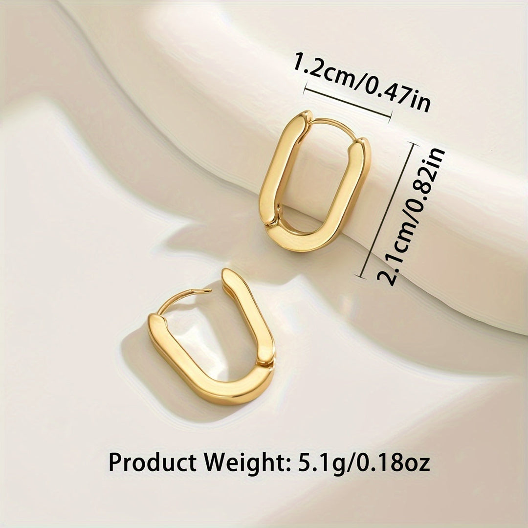 Elegantes aros geométricos