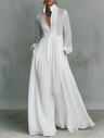 Carla | Vestido maxi minimalista de algodón y lino